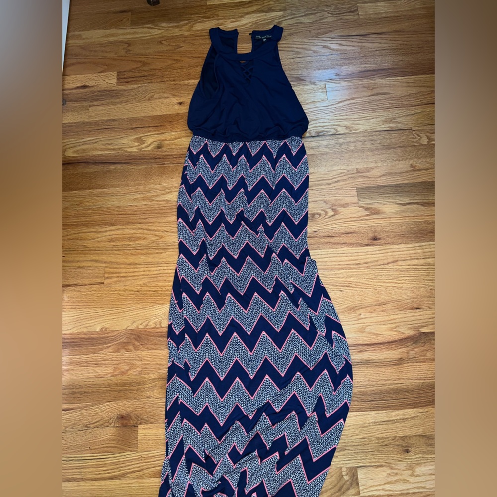Three Pink Hearts Maxi Dress